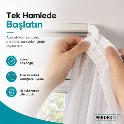 Perdekit ile Perde Takmak, Artık Fermuar Çekmek Kadar Kolay