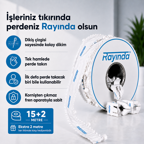 Rayında™ Perde Takmak, Artık Fermuar Çekmek Kadar Kolay